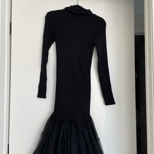 Elegant Black Long Sleeve Dress